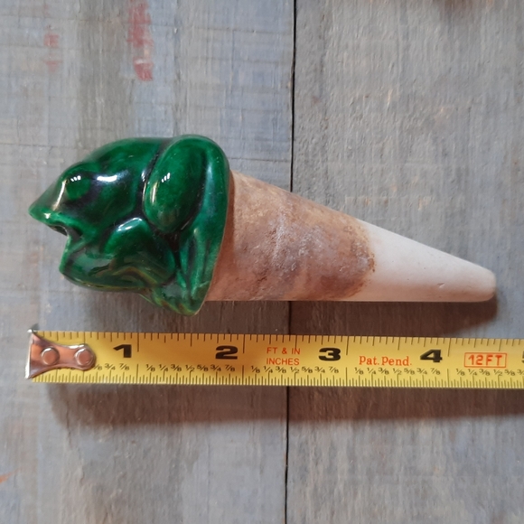 Vintage Frog Clay Pottery Watering Plant Feeder Spike - Picture 16 of 16